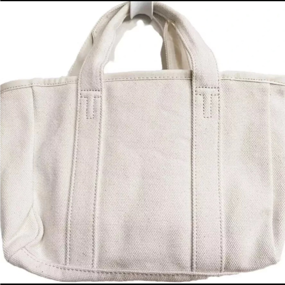 Tory Burch White Canvas Tote Bag - Picture 4 of 6